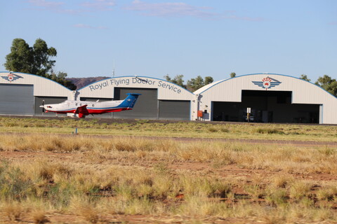 A hangar and a plane